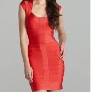 French Connection Bandaged Dress in Coral Size 4